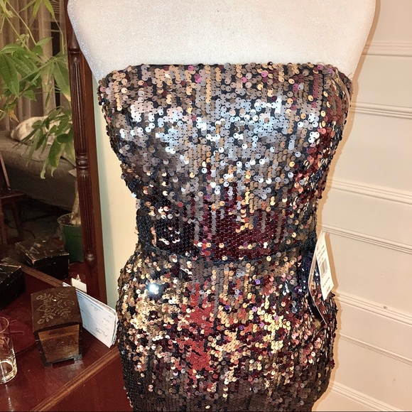 NWT purple and silver sequin bodycon 5/6 - Picture 3 of 12